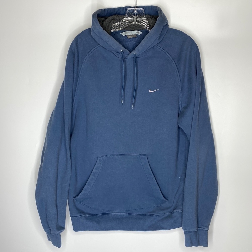 Vintage Nike Mini Swoosh Hooded Hoodie Sweatshirt Size Medium